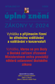 E-kniha Aktualizace V/1 / 2024 - Vyhláška o přijímacím řízení ke vzdělávání