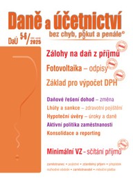 E-kniha DaÚ č. 5-6 / 2025 - Zálohy na daň z příjmů
