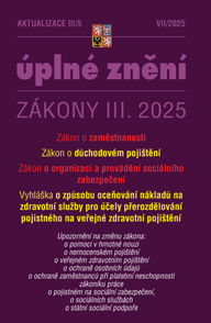 E-kniha Aktualizace III/5 / 2025 - o důchodovém pojištění, zaměstnanost