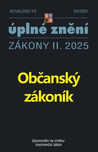 E-kniha Aktualizace II/3/ 2025 - Občanský zákoník