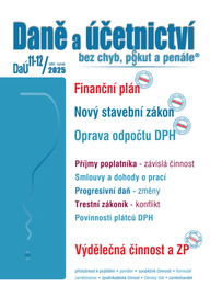 E-kniha DaÚ č. 11-12 / 2026 - Finanční plán