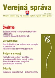E-kniha Verejná správa č. 11-12 / 2021 - Školstvo, odpady, zdravotníctvo
