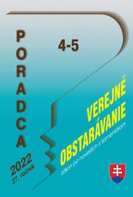E-kniha Poradca č. 4-5 / 2022 - Zákon o verejnom obstarávaní s komentárom