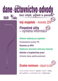 E-kniha DUO 10/2025 – Iný majetok podľa ZDP, Daňové výdavky