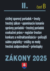 E-kniha Zákony II. B / 2025 - Trestné právo, súdne spory a exekúcie
