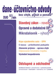 E-kniha Dane, účtovníctvo, odvody bez chýb, pokút a penále č. 6-7 / 2024 - Stavebná legislatíva – novinky od 1. apríla 2024