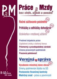 E-kniha Práce a Mzdy bez chýb, pokút a penále č. 11-12 / 2024 - Ročné zúčtovanie poistného