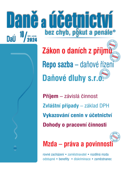 E-kniha DaÚ č. 10 / 2024 - Zákon o daních z příjmů – novela