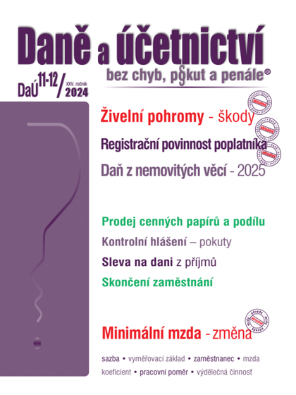E-kniha DaÚ č. 11-12 / 2024 - daňové řešení škod