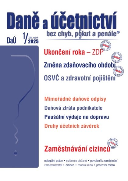 E-kniha DaÚ č. 1 / 2025 - Ukončení roka – ZDP
