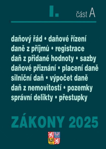 E-kniha Zákony I. A / 2025 - Daňové zákony