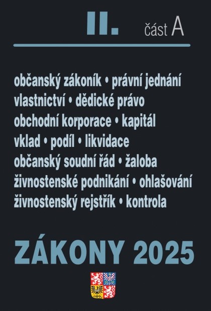 E-kniha Zákony II. A / 2025 - Občanský zákoník