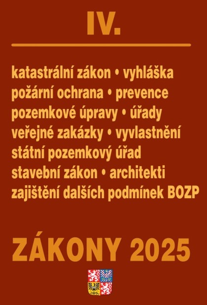 E-kniha Zákony IV / 2025 - Stavebnictví, půda