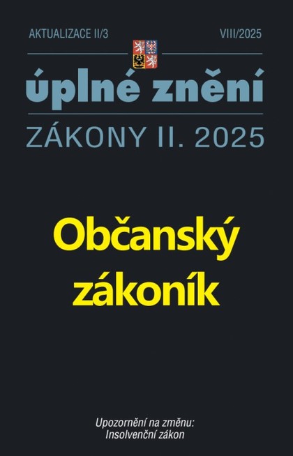 E-kniha Aktualizace II/3/ 2025 - Občanský zákoník