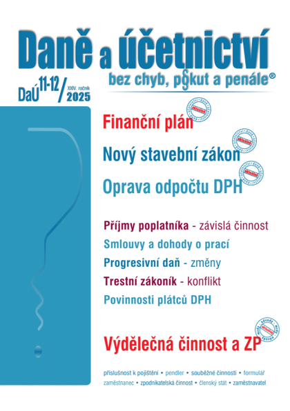 E-kniha DaÚ č. 11-12 / 2026 - Finanční plán