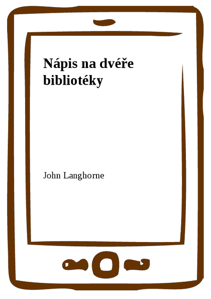 E-kniha Nápis na dvéře bibliotéky