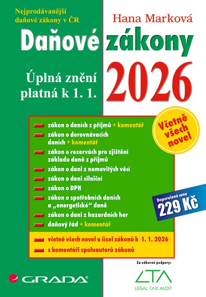 E-kniha Daňové zákony 2026 - úplná znění k 1. 1. 2026