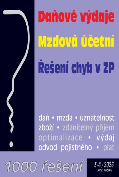 E-kniha 1000 řešení č. 3-4 / 2026 - Daňové výdaje