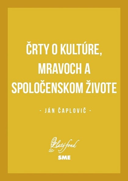 E-kniha Črty o kultúre, mravoch a spoločenskom živote