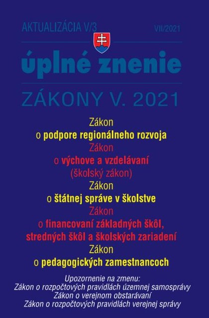 E-kniha Aktualizácia 2021 V/3 - štátna služba