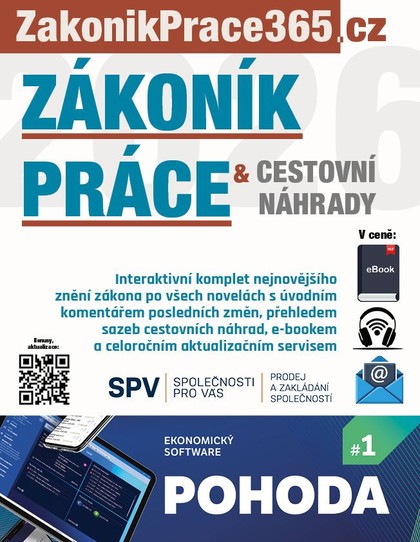 E-kniha Zákoník práce a Cestovní náhrady 2026 s komentářem změn