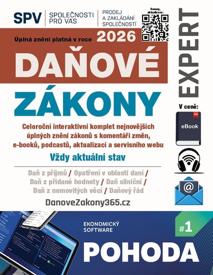 E-kniha Daňové zákony 2026 Expert (právní stav 1. 1. 2026)