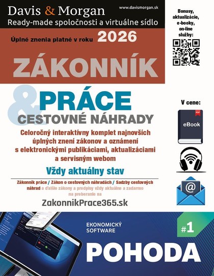 E-kniha Zákonník práce a Cestovné náhrady 2026