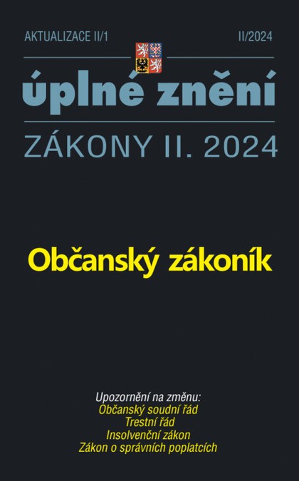 E-kniha Aktualizace II/1 / 2024 - Občanský zákoník