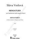 Sláva Vorlová: Miniatury pro basklarinet (nebo fagot) a klavír, op. 55 - galerie 1