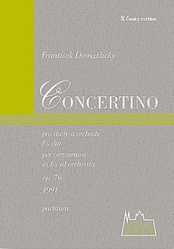 Noty František Domažlický: Concertino pro dudy in Es a orchestr, op. 76