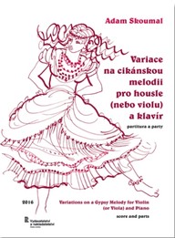 Noty Adam Skoumal: Variace na cikánskou melodii pro housle (nebo violu) a klavír