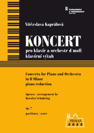 Noty Vítězslava Kaprálová: Koncert pro klavír a orchestr d moll (klavírní výtah)