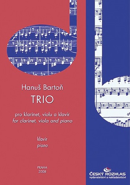 Noty Hanuš Bartoň: Trio pro klarinet, violu a klavír