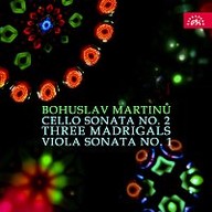 Hudba Martinů: Sonáta pro violoncello a klavír č. 2, Tři madrigaly pro housle a violu, Sonáta pro violu a klavír č. 1